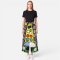 Woman Relax Pants - Yellow : Black box with multicolor circles
