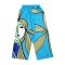 Woman Relax Pants - Blue : Woman Elegance with Green Hair