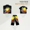 Woman Blouse - Black : Abstact volcano laval