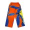 Woman Relax Pants - Orange : Woman Elegance with Blue Hair