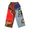 Woman Relax Pants - Brown : Red and bule abstract