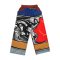 Woman Relax Pants - Brown : Red and bule abstract