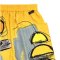 Woman Relax Pants - Yellow : Abstract yellow half circle with black brush strokes