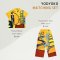 Woman Blouse - Yellow : Graphic Mechanism on Bright Yellow