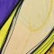กางเกงลำลองขายาวผู้หญิง - สีเหลือง : ลายวงพลังสีบนพื้นส้ม