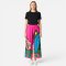 Woman Relax Pants - Pink : Color Rhythm on Pink