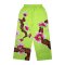 Woman Relax Pants - Green : Vibrant Blooms on Lime Green