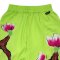 Woman Relax Pants - Green : Vibrant Blooms on Lime Green