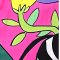 Woman Relax Pants - Pink : Zebra Waltz in Fuchsia Garden