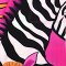 Woman Relax Pants - Pink : Zebra Waltz in Fuchsia Garden