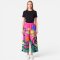 Woman Relax Pants - Pink : Zebra Waltz in Fuchsia Garden