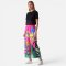Woman Relax Pants - Pink : Zebra Waltz in Fuchsia Garden