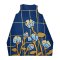 Woman Sleeveless Dress - Blue :  Blue evening primroses are contrasted by elegant golden veins.