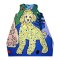 Woman Sleeveless Dress - Blue : Standard Poodle looked adorable, with its fluffy white fur and colorful Christmas lights wrapped around body.