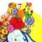 เดรสผู้หญิง-สีเหลือง : ลายเจ้าหูฟ้ากับสวนดอกไม้สดใส