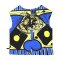 Woman Tank tops - Blue : Abstract Art with Black Brush Strokes