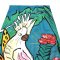 กางเกงกระโปรง - สีเขียว : ลายคอกคาทูระบำพฤกษา