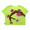 เสื้อครอปผู้หญิง - สีเขียว : ลายบุปผาสีสดบนผืนพรรณมะนาว