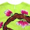 เสื้อครอปผู้หญิง - สีเขียว : ลายบุปผาสีสดบนผืนพรรณมะนาว