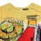 เสื้อครอปผู้หญิง - สีครีม : ลายจังหวะเมืองในจินตนาการ