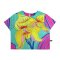 Woman Crop Top - Blue : Orchid Rhapsody