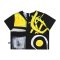 Woman Crop Top - Black : Yellow and black Abstract art