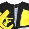Woman Crop Top - Black : Yellow and black Abstract art