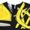 Woman Crop Top - Black : Yellow and black Abstract art