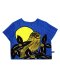 เสื้อครอปผู้หญิง - สีน้ำเงิน : ลายนกฮูกใต้แสงจันทร์
