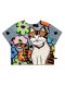 Woman Crop Top - Grey : Cat with colorful flowers