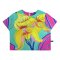 Woman Crop Top - Blue : Orchid Rhapsody