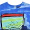 Woman Crop Top - Blue : Horizon through the Artistic Window