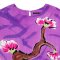 Woman Crop Top - Purple : Enchanting Blooms in the Violet Garden