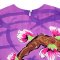 Woman Crop Top - Purple : Enchanting Blooms in the Violet Garden