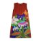 Brown Sleeveless dress : Cute cat in flower garden