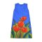 Bule Sleeveless dress : Orange Tulip Garden