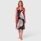 Woman Sleeveless Dress - Red : sculpture on red background