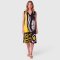 Woman Sleeveless Dress - Black : Yellow and black Abstract art