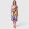 Woman Sleeveless Dress - Blue : The delicate orchid flower opened slowly revealing its stunning patterns