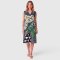 Woman Sleeveless Dress - Grey : White Orchids in Jar