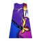 Woman Sleeveless Dress - Purple : Gold graphics on purple and blue blocks