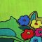 Woman Sleeveless Dress - Green : Multicolor cosmos flowers are blooming on green rocks.