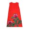 Woman Sleeveless Dress - Red : Pink rose bloomed in the garden.