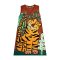 Woman Sleeveless Dress - Brown : Cheerful Tiger Art