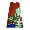 Woman Sleeveless Dress - Brown : Cheerful Tiger Art