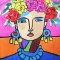 Woman Sleeveless Dress - Pink : Frida’s Floral Crown
