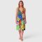 Woman Sleeveless Dress - Brown : Pop Flower