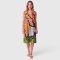 Woman Sleeveless Dress - Brown : Twin Cranes of Fortune