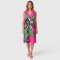Woman Sleeveless Dress - Pink : Zebra Fantasia