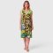 Woman Sleeveless Dress - Green : Roar of the Green Wilderness